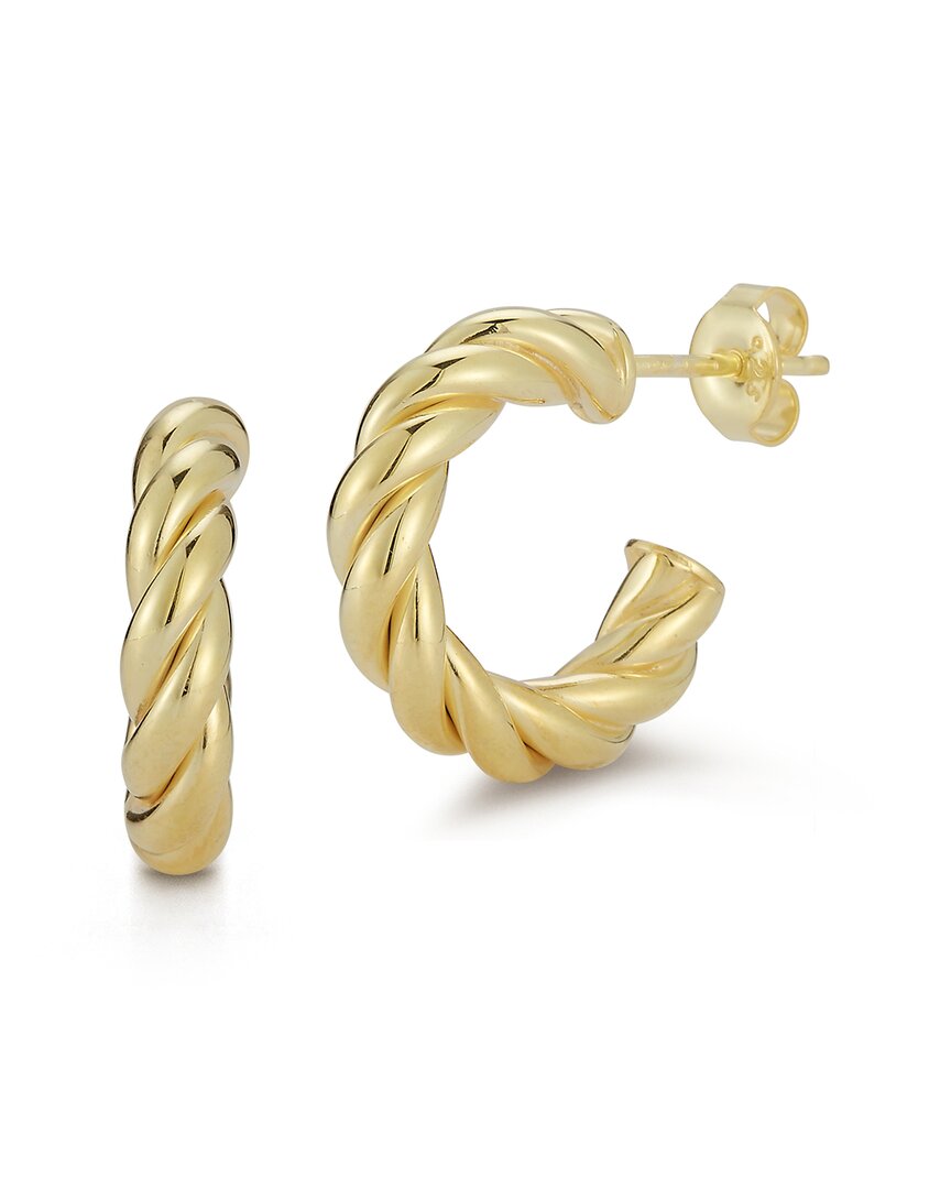 Chloe & Madison Chloe And Madison 14k Over Silver Bold Twist Hoops