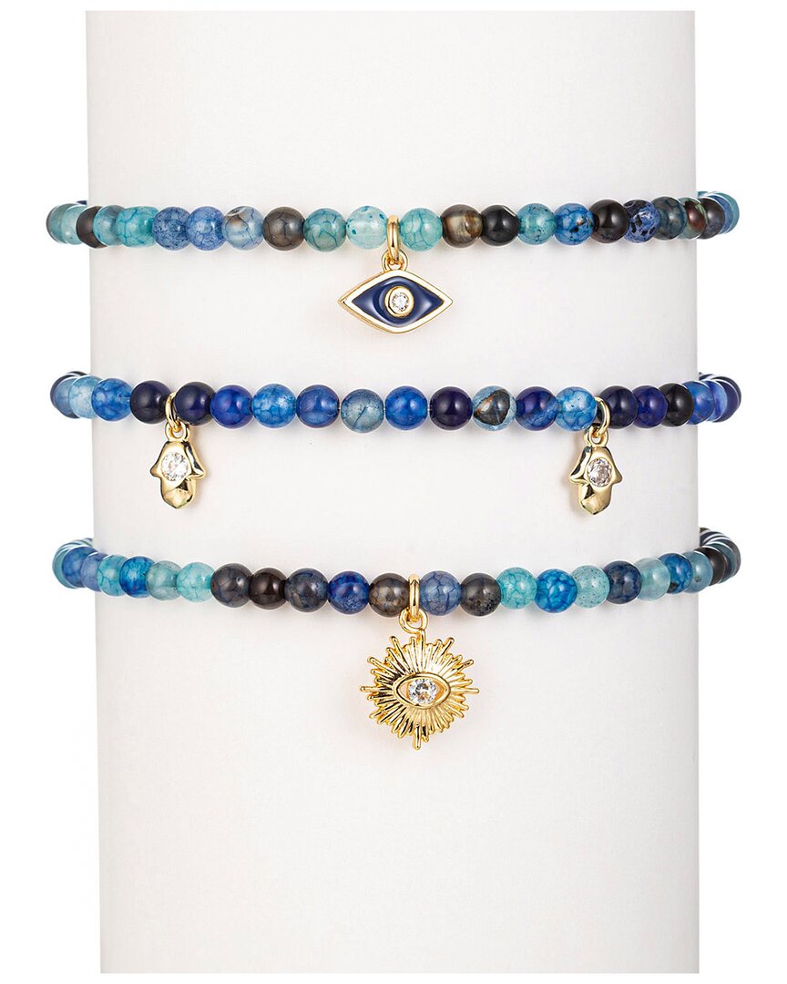 Eye Candy La The Luxe Collection Agate Charm Stretch Bracelet