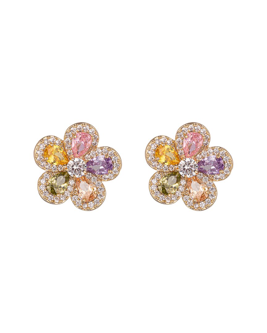Eye Candy La The Luxe Collection Cz Lizzie Flower Studs