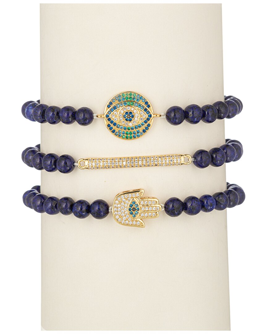 Eye Candy La The Luxe Collection Agate Cassidy Stretch Bracelet Set