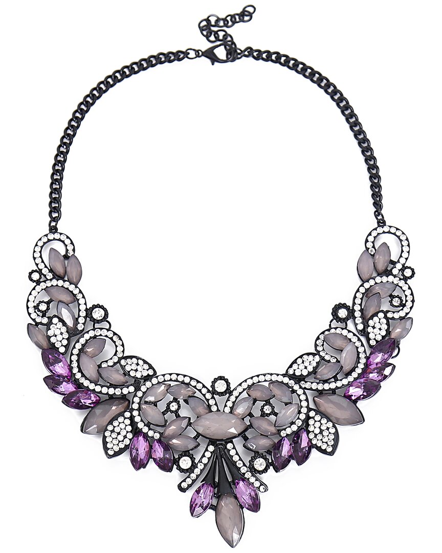 Eye Candy La The Luxe Collection Crystal Dark Wing Statement Necklace