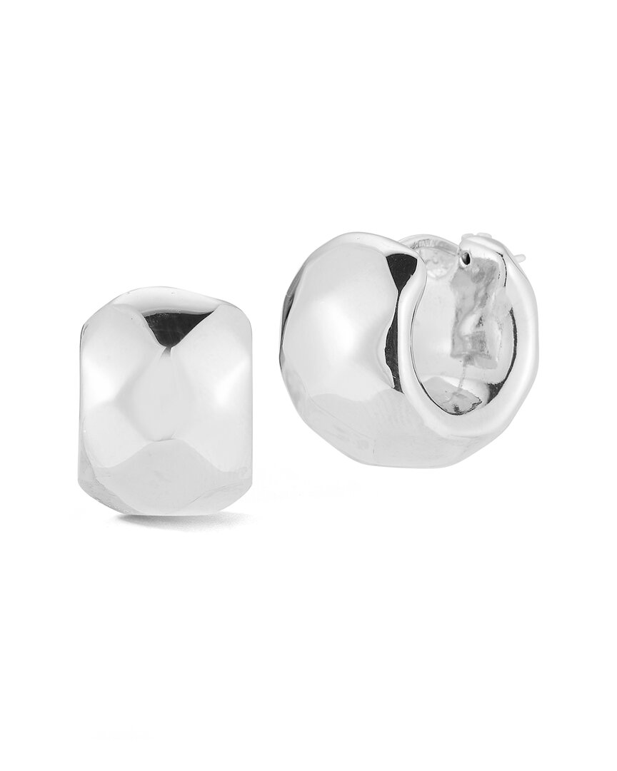 Sphera Milano Silver Hollow Geometric Chunky Hoops