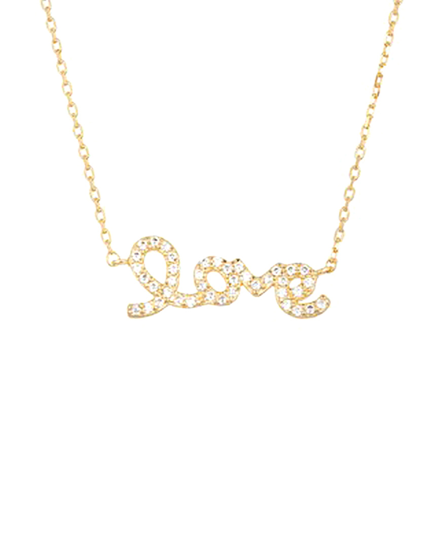Shop Adornia 14k Over Silver Cursive Love Necklace