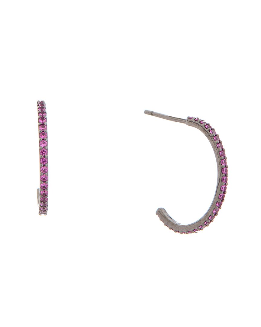 Lana Jewelry 14k 0.45 Ct. Tw. Pink Half Circle Earrings