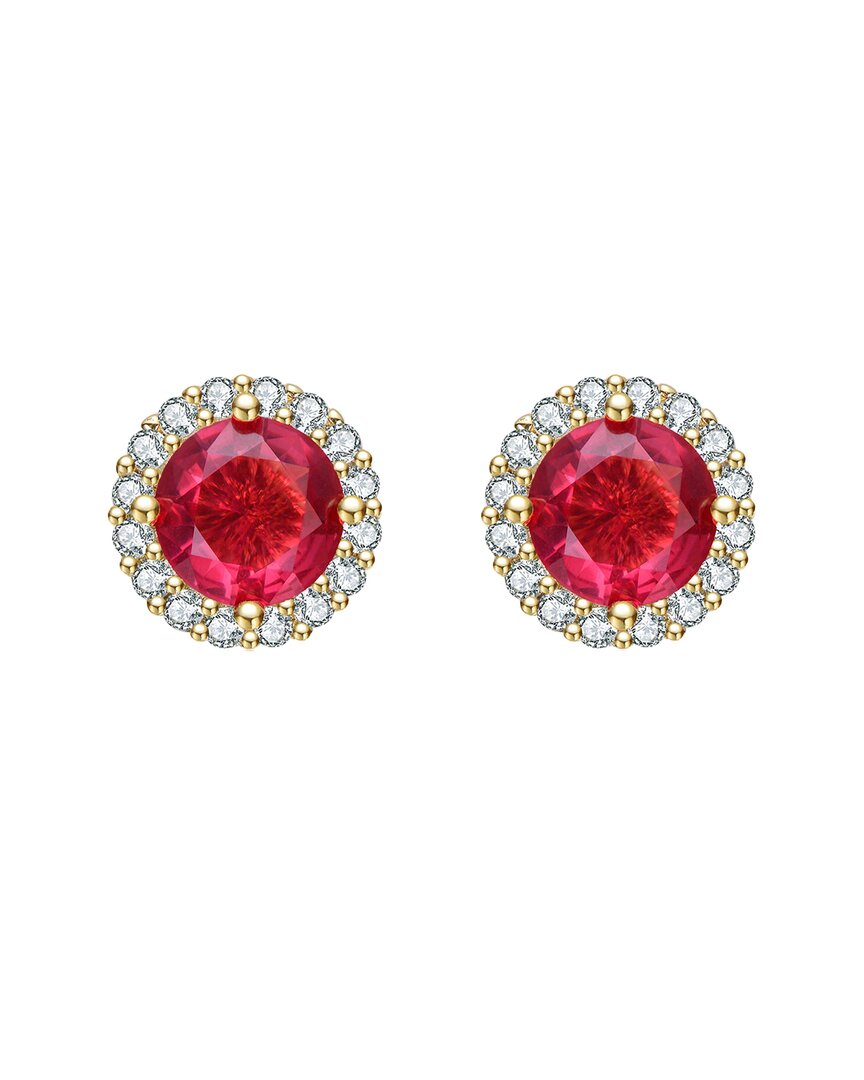 Rachel Glauber 14k Diamond Cz Earrings