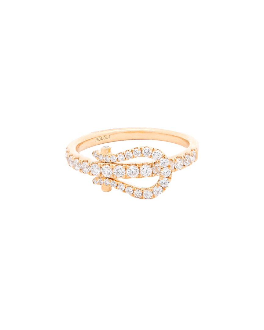 Maitre De Diamant 18k 0.57 Ct. Tw. Diamond Little Belt Ring