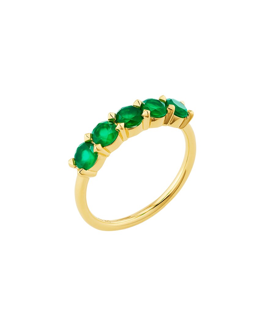 Kendra Scott Blakely 18k Over Silver Onyx Ring In Gold