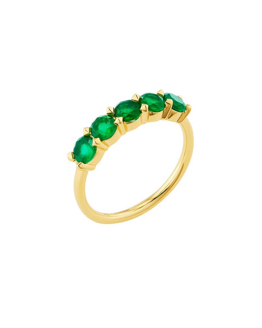 Kendra Scott Blakely 18k Over Silver Onyx Ring In Gold