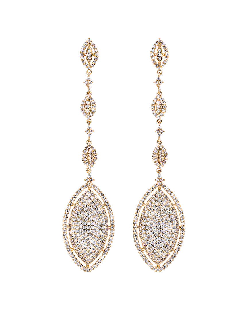 Eye Candy La Luxe Collection 14k Plated Cz Aria Drop Earrings
