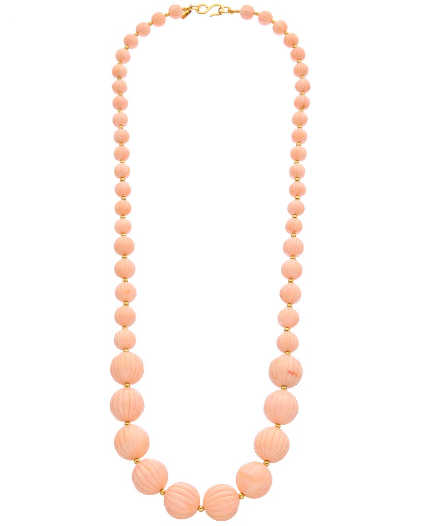 Kenneth Jay Lane Plated Long Necklace In Neutral