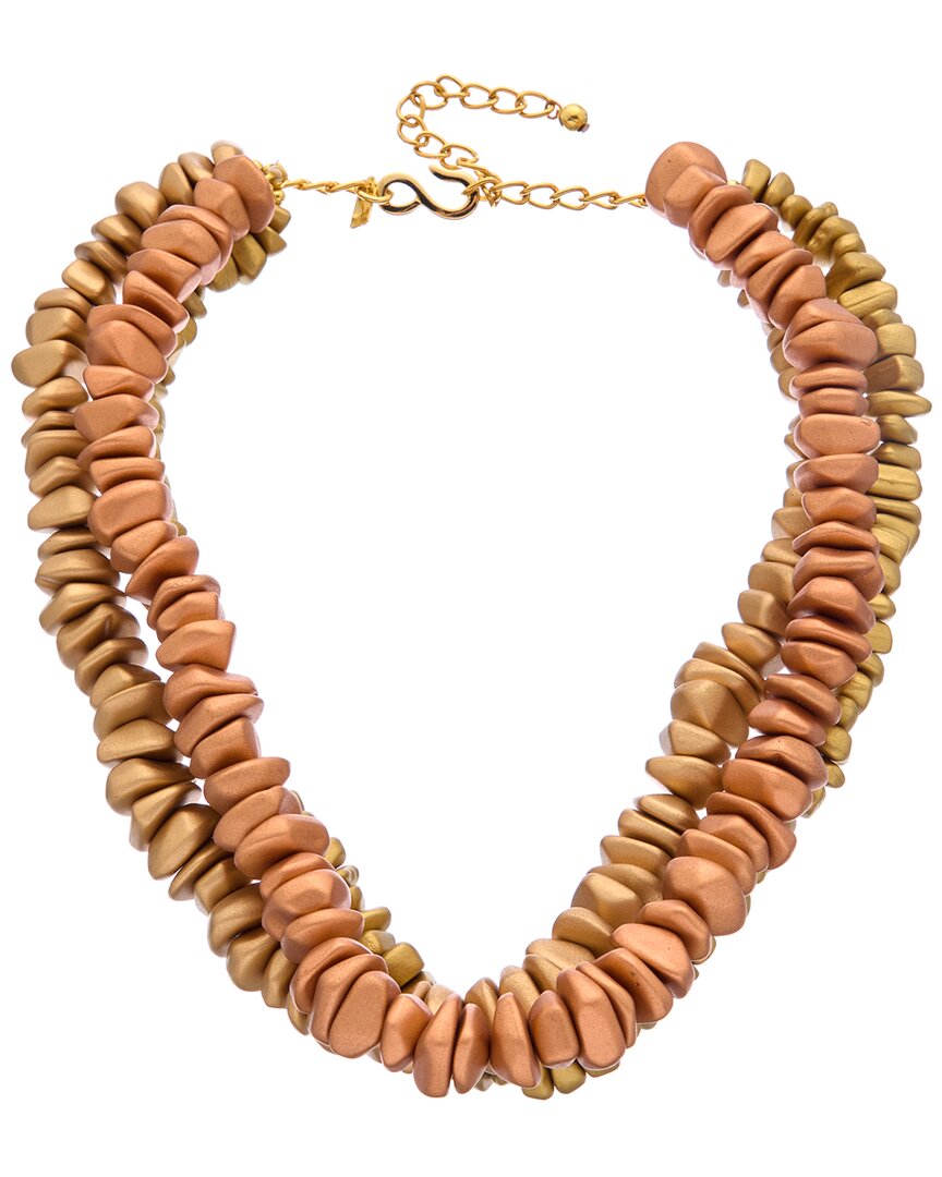 Kenneth Jay Lane 18k Plated Bead Necklace