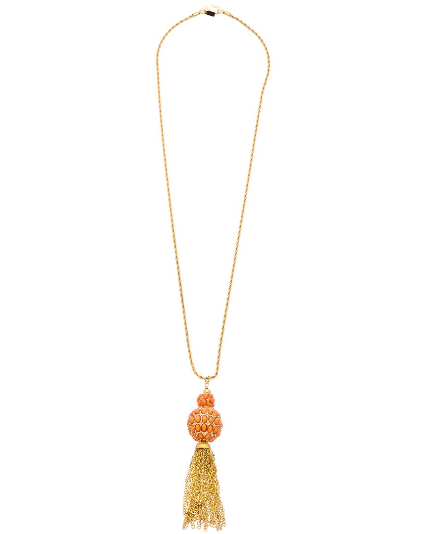 Kenneth Jay Lane Plated Pendant Necklace