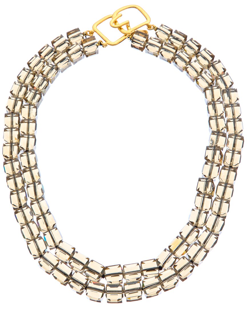 Kenneth Jay Lane 18k Plated Multi-row Necklace
