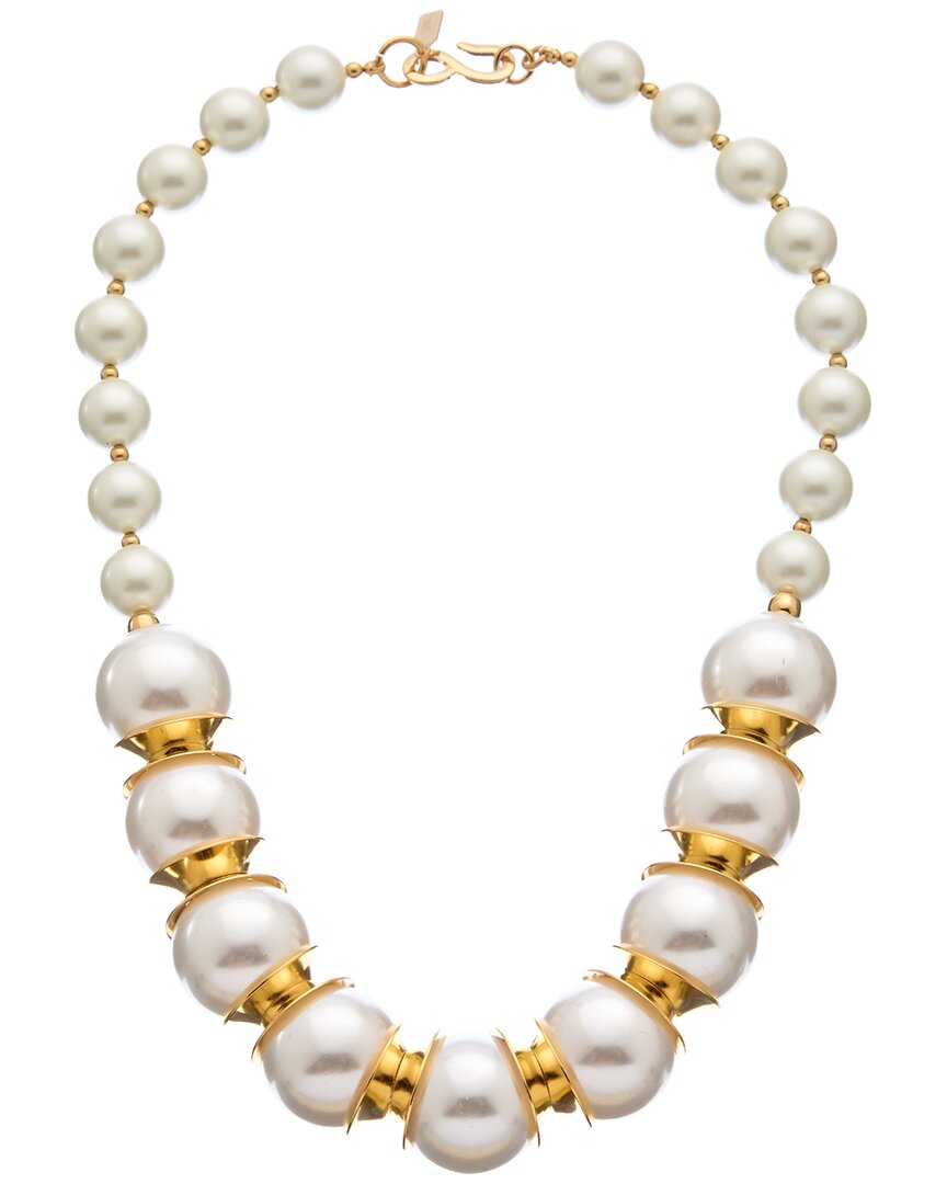 Kenneth Jay Lane 12-21mm Faux Pearl Graduated Necklace