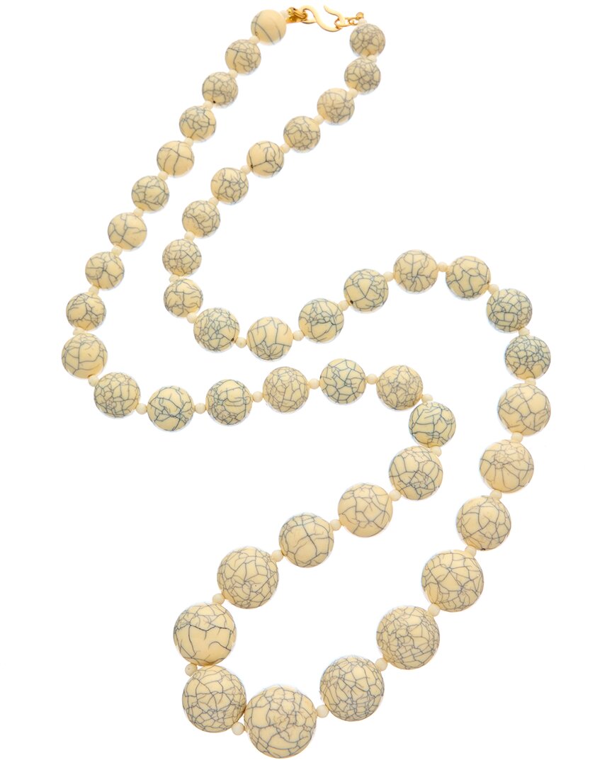 Kenneth Jay Lane Plated Bead Necklace