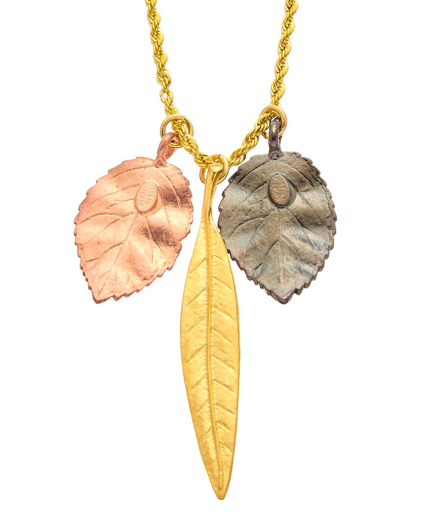 Kenneth Jay Lane Tri-tone Plated Pendant Necklace