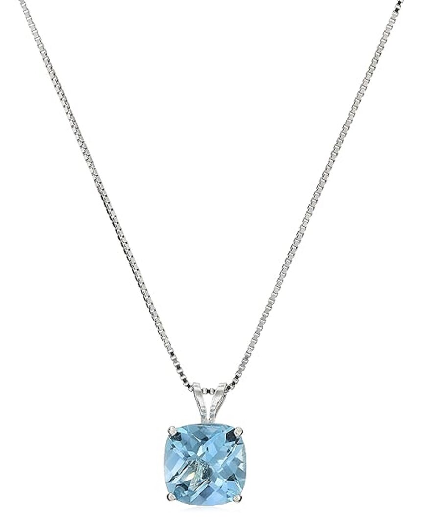 Maxcolor 14k 2.05 Ct. Tw. Swiss Blue Topaz Pendant Necklace