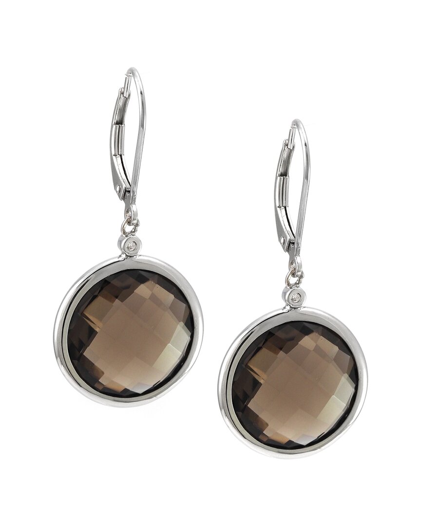 Gemstones Silver 21.75 Ct. Tw. Diamond Earrings