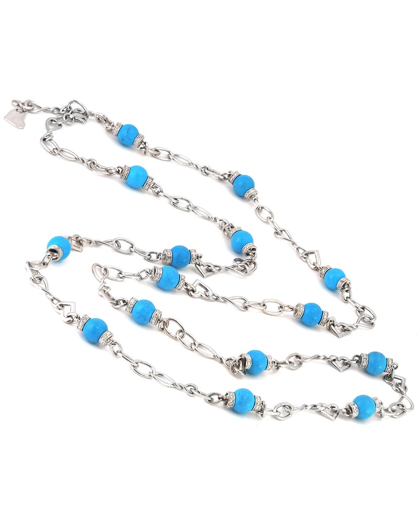 Gemstones Silver 0.20 Ct. Tw. Diamond Necklace
