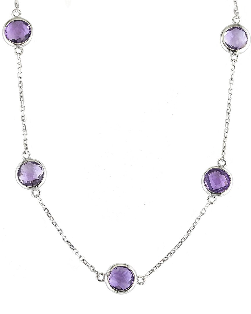 Gemstones Silver 3.90 Ct. Tw. Amethyst Necklace