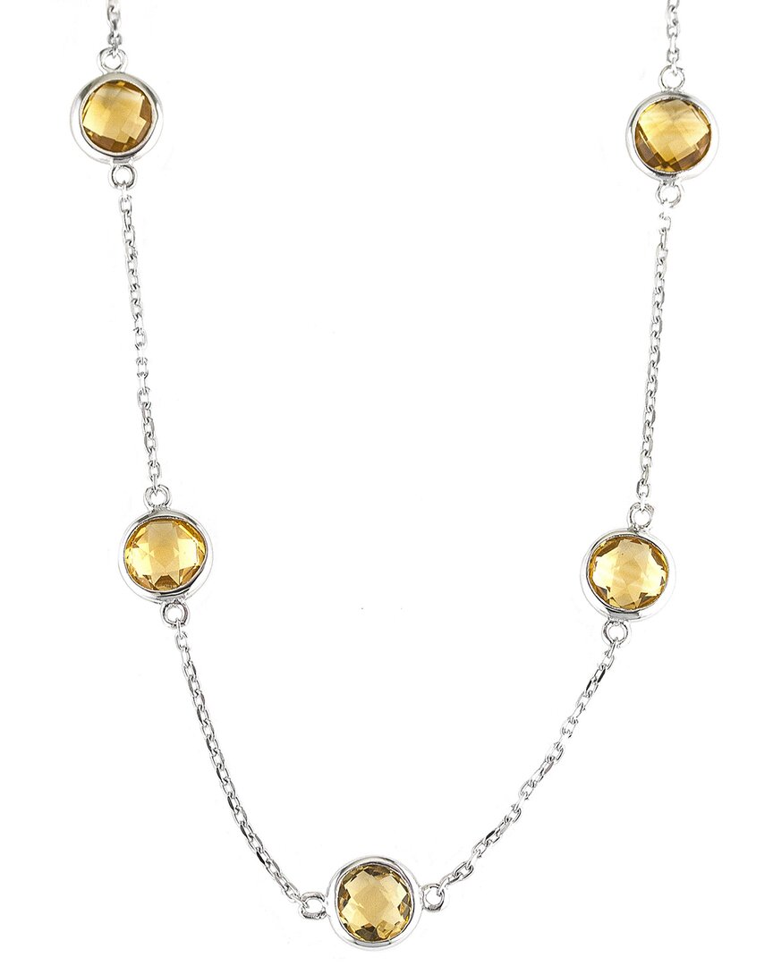 Gemstones Silver 3.35 Ct. Tw. Citrine Necklace