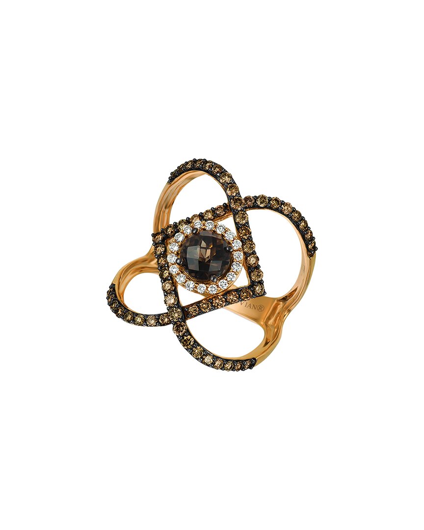 Le Vian ® Chocolate Quartz® 14k Rose Gold 1.73 Ct. Tw. Diamond & Smoky Quartz Cocktail Ring