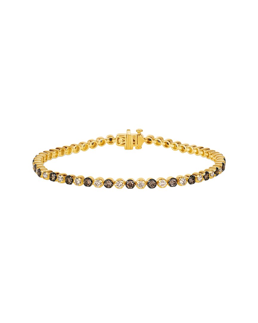 Le Vian ® Honey & Chocolate 14k 2.37 Ct. Tw. Diamond Tennis Bracelet