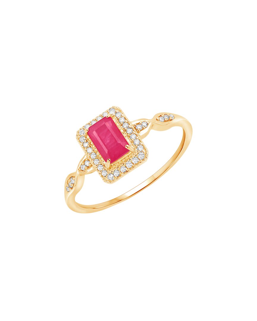 Diana M. Fine Jewelry 14k 0.75 Ct. Tw. Diamond & Ruby Ring
