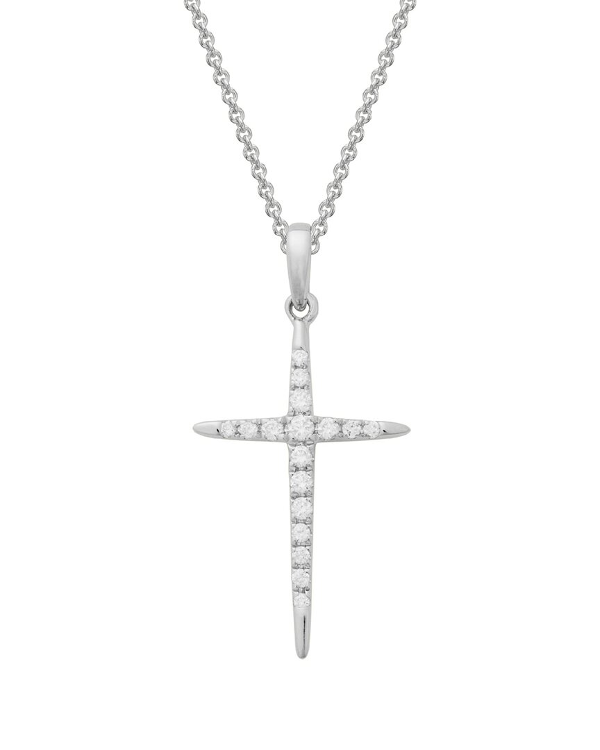Diamond Select Cuts 14k 0.11 Ct. Tw. Diamond Cross Necklace