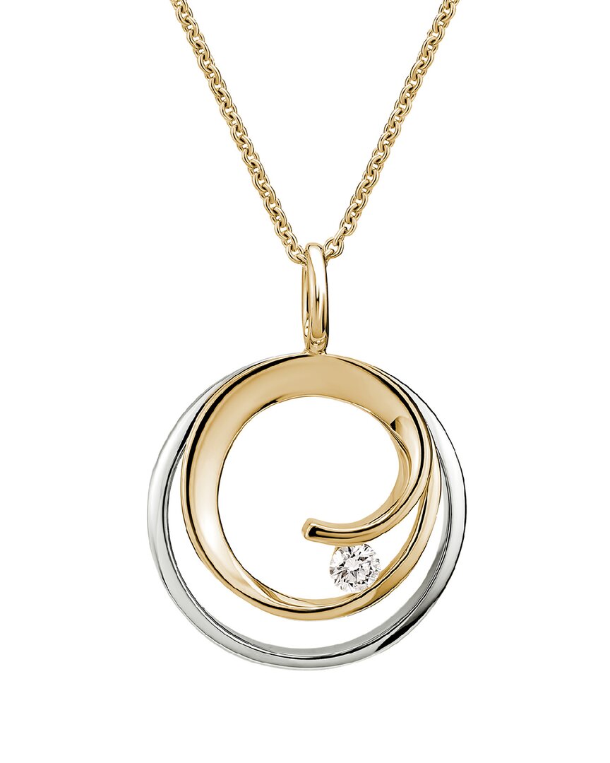 Diamond Select Cuts 14k Two-tone Diamond Pendant Necklace