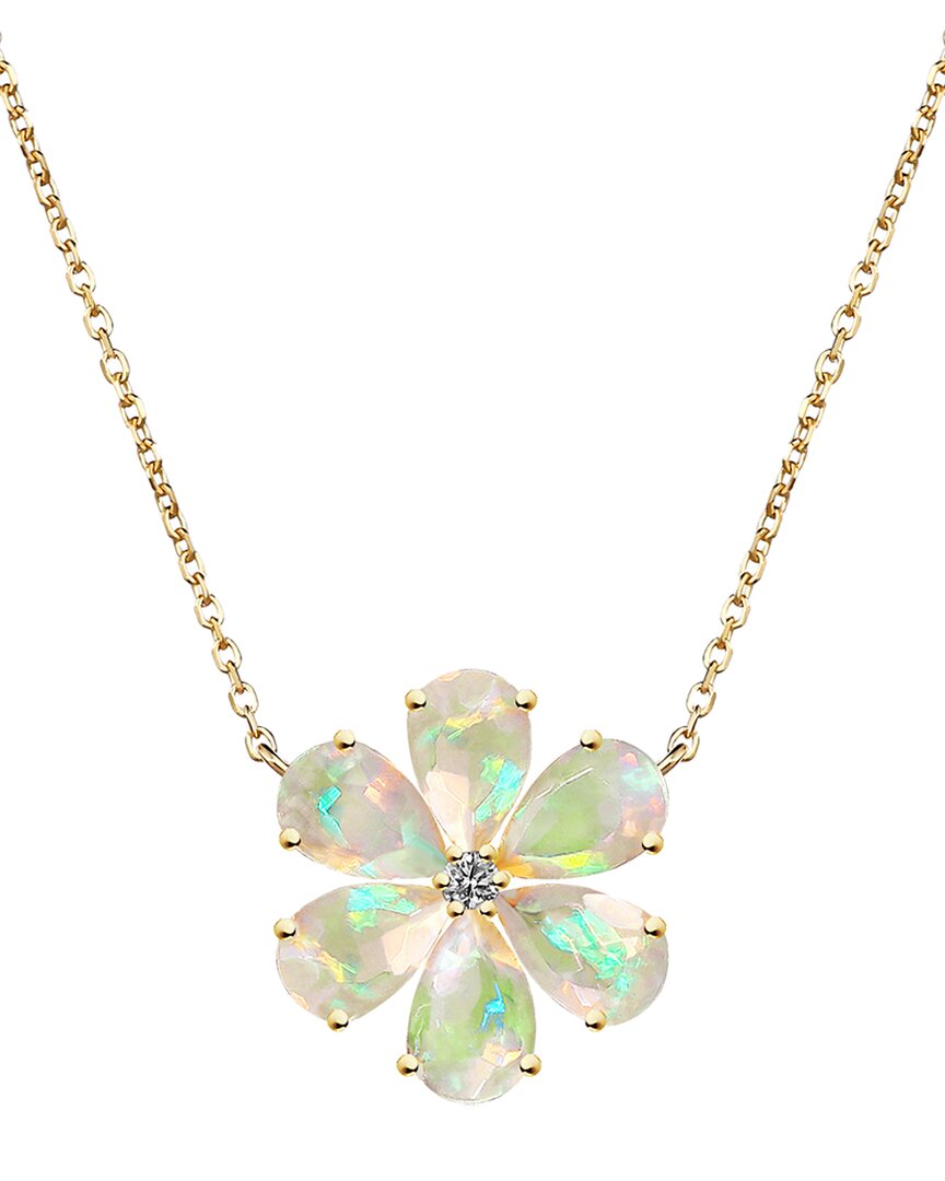 Shop Kai Fine Jewelry 14k 2.02 Ct. Tw. Diamond & Opal Necklace