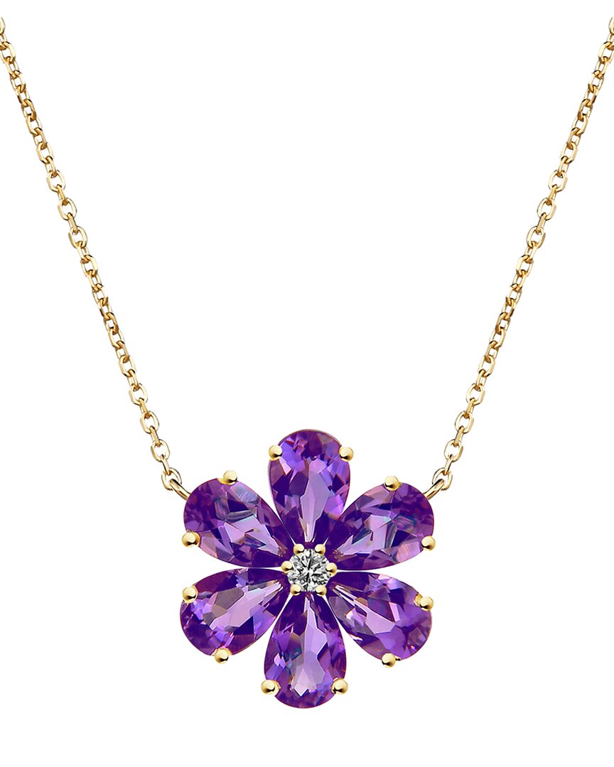 Kai Fine Jewelry 14k 2.12 Ct. Tw. Diamond & Amethyst Necklace