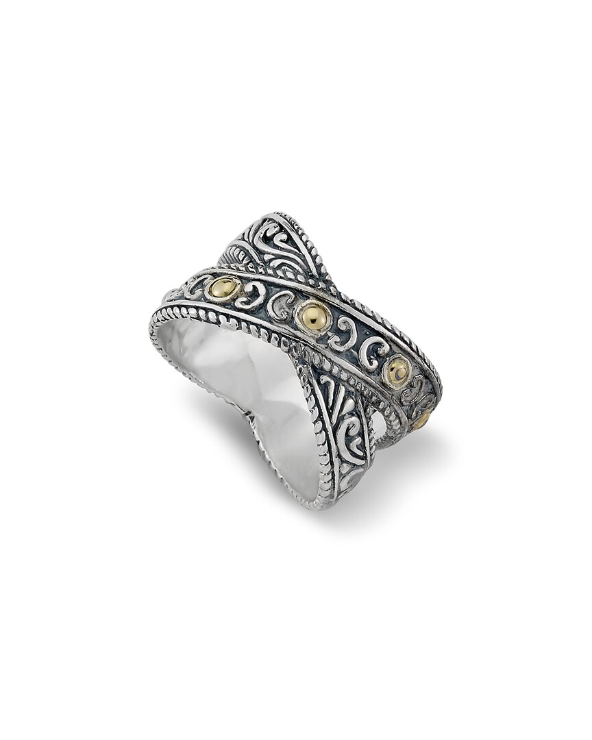 Samuel B. 18k & Silver Balinese X Ring