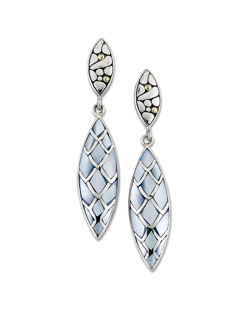 Samuel B. 18k Over Silver Pearl Pebble Earrings