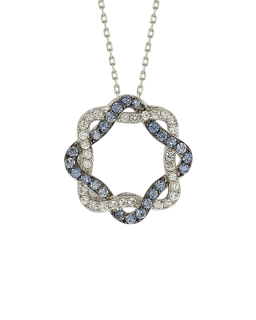 Suzy Levian 18k & Silver 0.94 Ct. Tw. Sapphire Circle Necklace