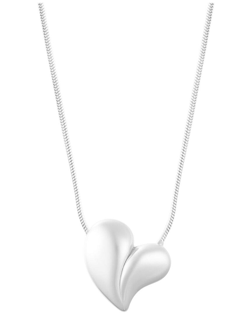 Adornia Gold Tarnish Resistant Adjustable Oversized Puffy Heart Necklace