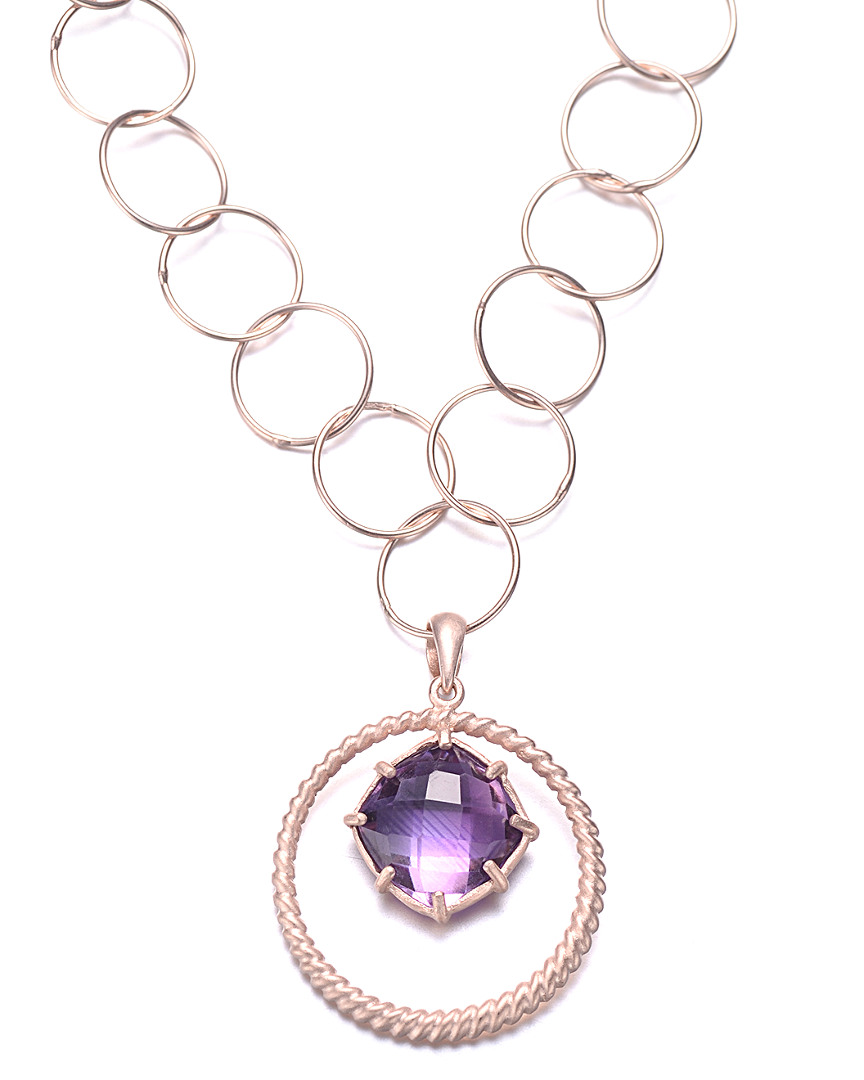 Genevive 18k Rose Gold Vermeil Necklace
