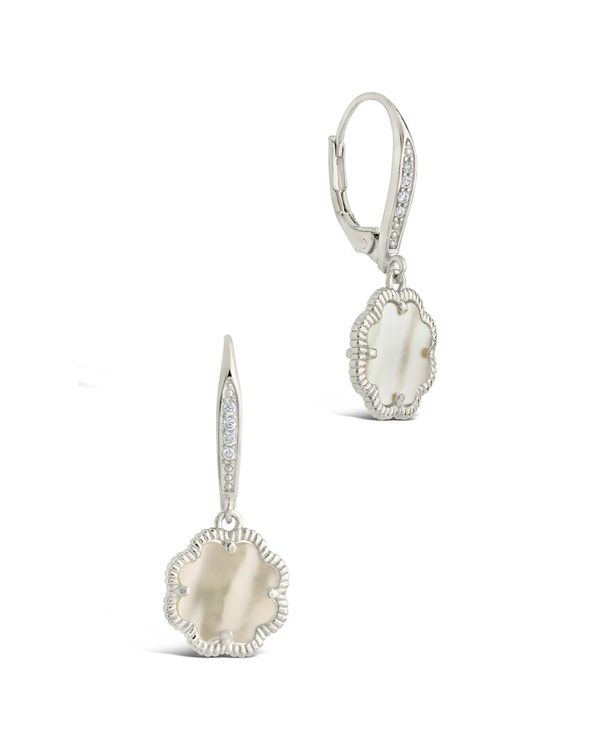 Sterling Forever Pearl Short Drop Earrings