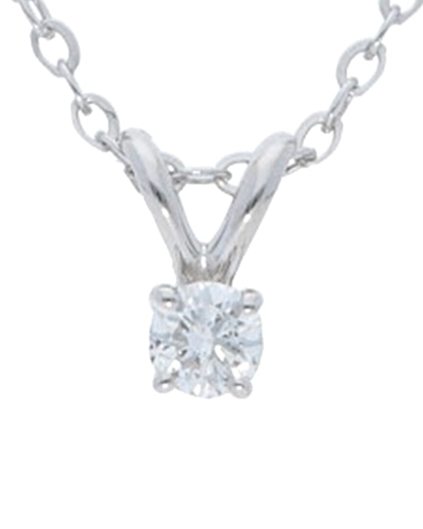 Nephora 14k 0.10 Ct. Tw. Diamond 4 Prong Solitaire Necklace