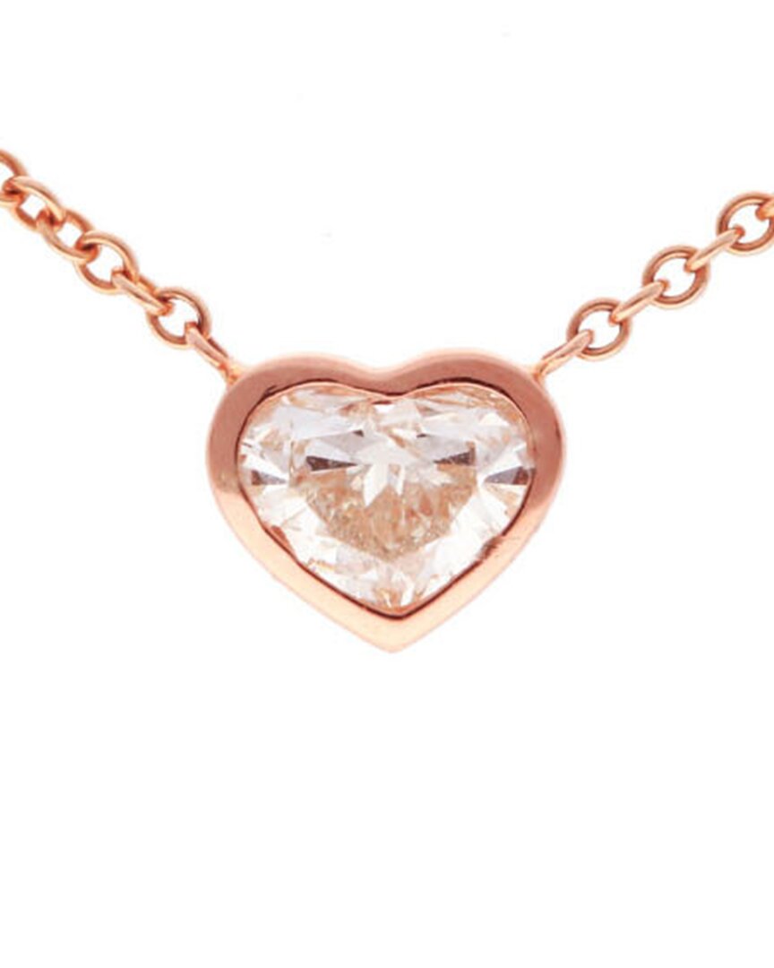 NEPHORA 14K ROSE GOLD 0.46 CT. TW. DIAMOND HEART NECKLACE