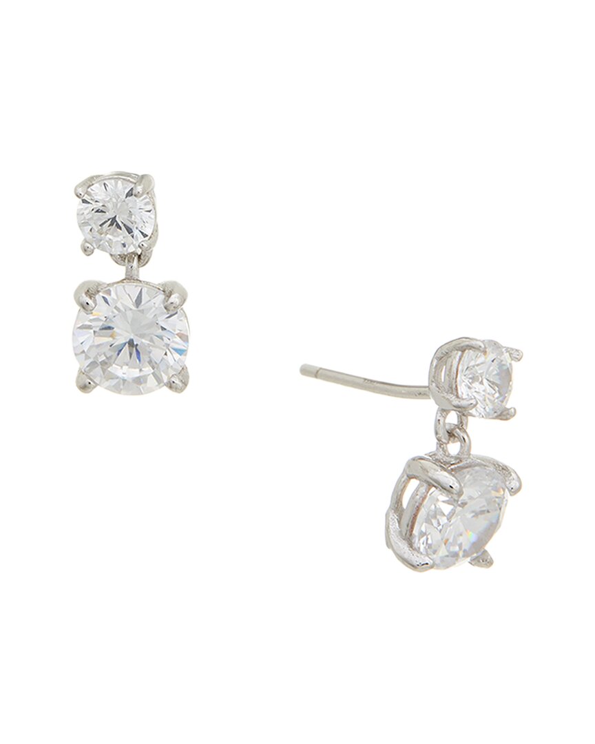 Sterling Forever Galatea Brilliant Cubic Zirconia Drop Earrings In Metallic
