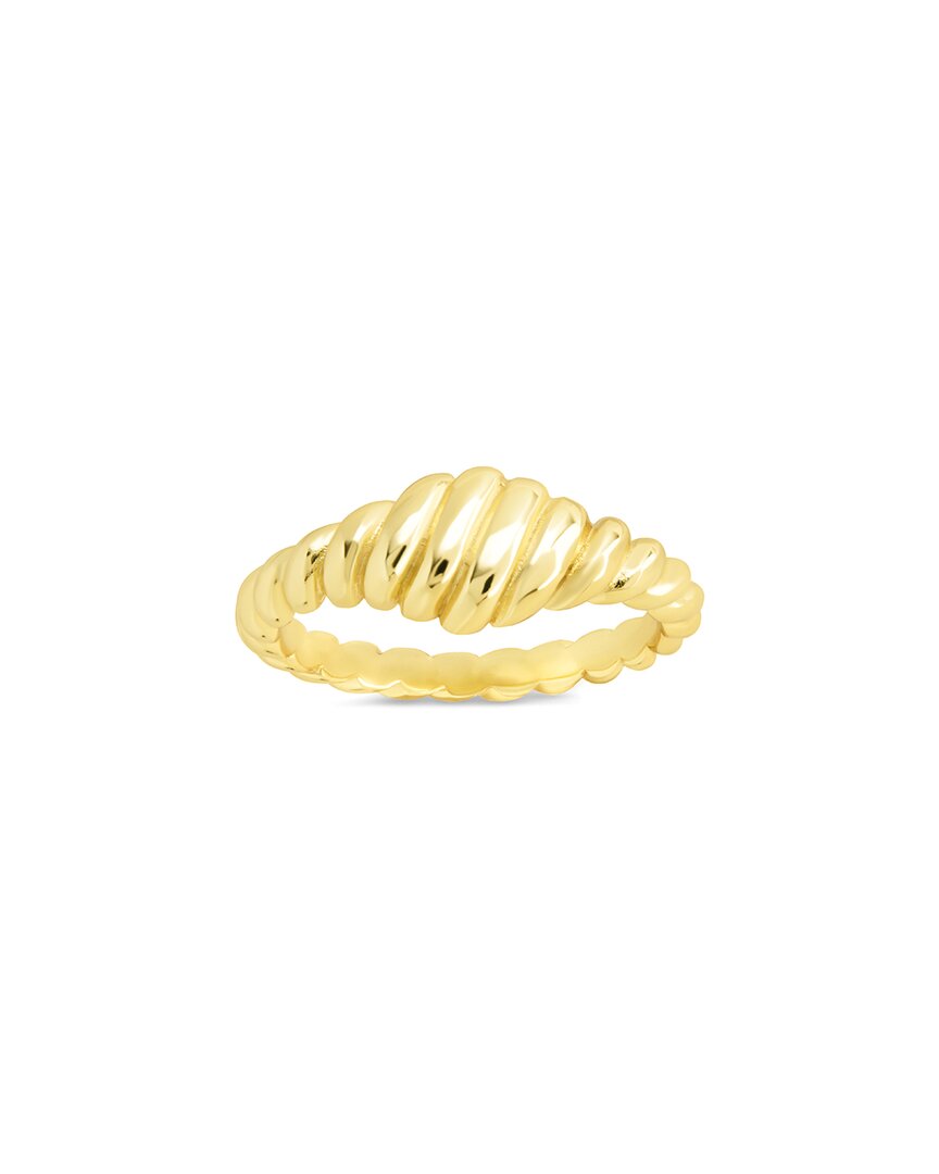 Sterling Forever 14k Over Silver Paula Ribbed Ring
