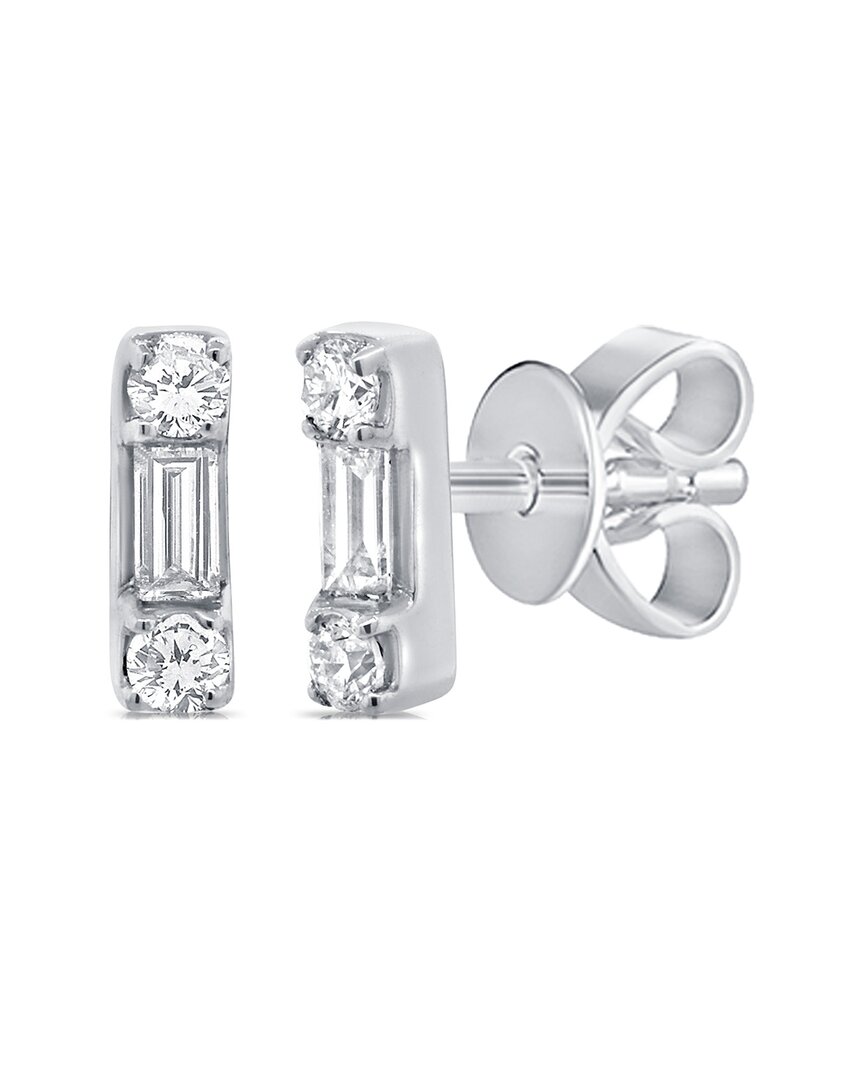 Sabrina Designs 14k 0.12 Ct. Tw. Diamond Studs In Metallic