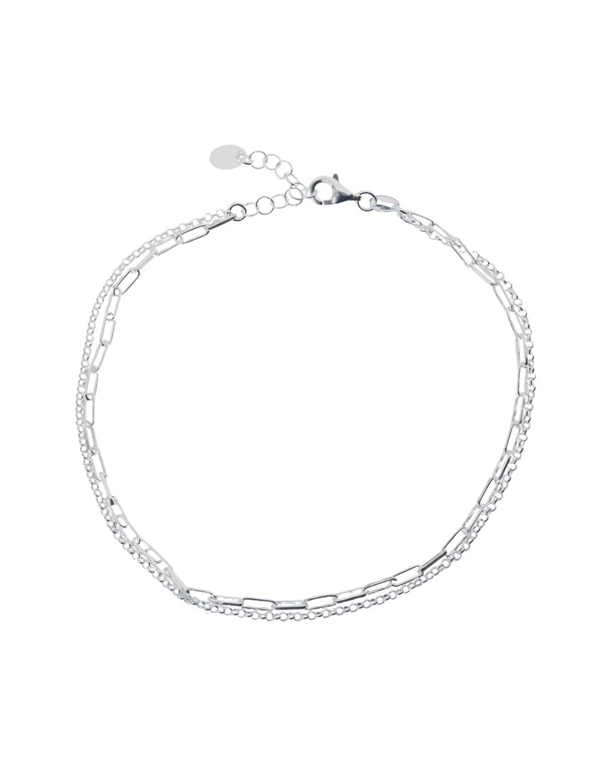Argento Vivo Layered Chain Anklet