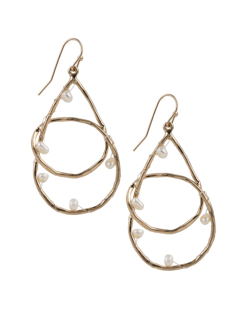 Saachi 3-4 Mm Pearl Scattered Hoops