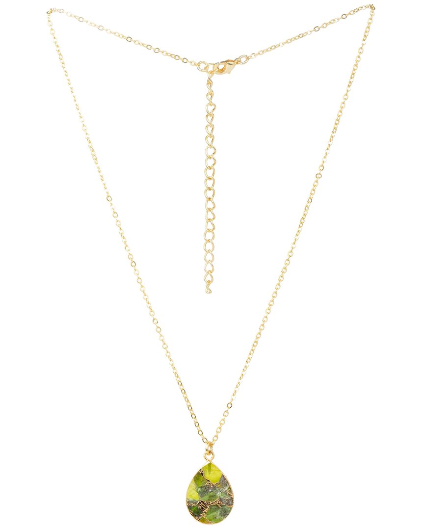 Saachi 18k Plated Mojave Turquoise Necklace