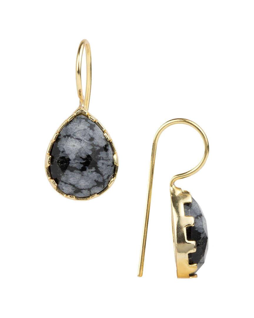 Shop Saachi 14k Plated Agate Midnight Earrings