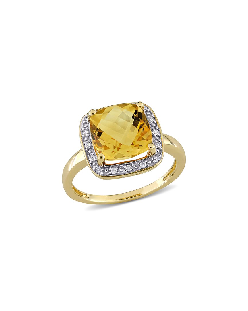 Rina Limor 10k 2.98 Ct. Tw. Diamond & Citrine Ring In Yellow