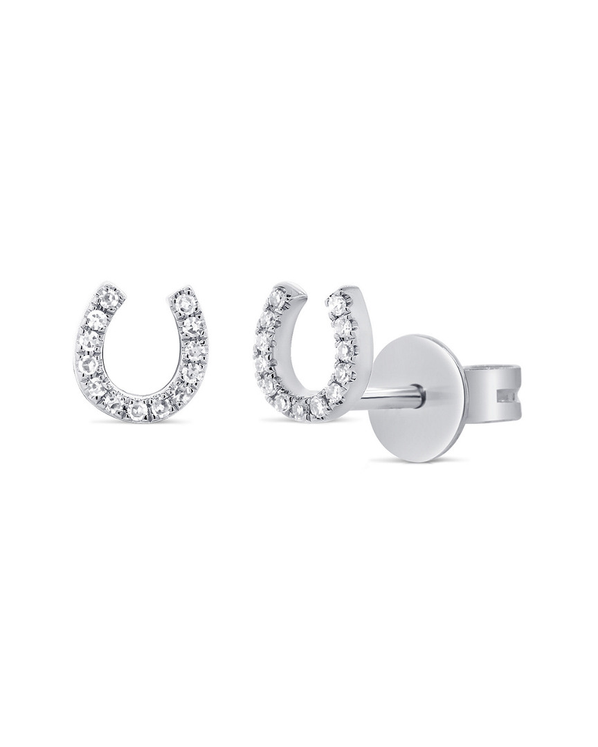 Sabrina Designs 14k 0.06 Ct. Tw. Diamond Horse Shoe Studs