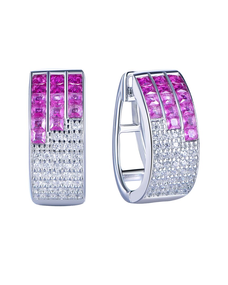 Suzy Levian Cz Jewelry Suzy Levian Silver Cz Invisible Setting Huggie Earrings